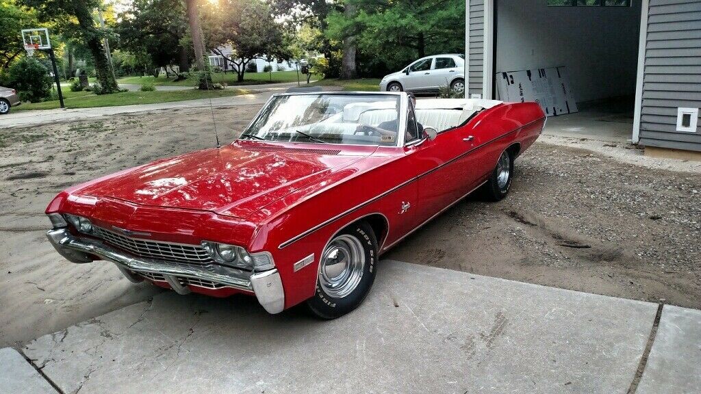 1968 Red Chevrolet Impala Convertible