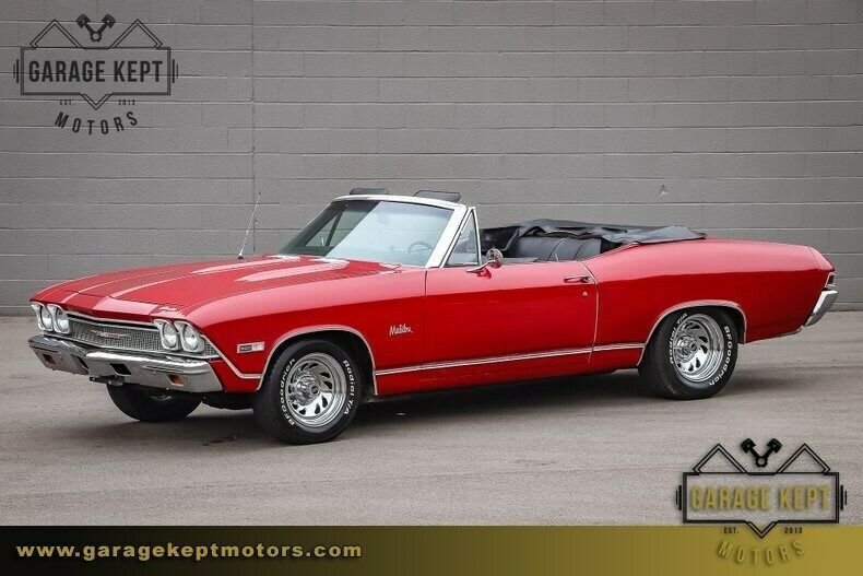 1968 Red Chevrolet Malibu Convertible