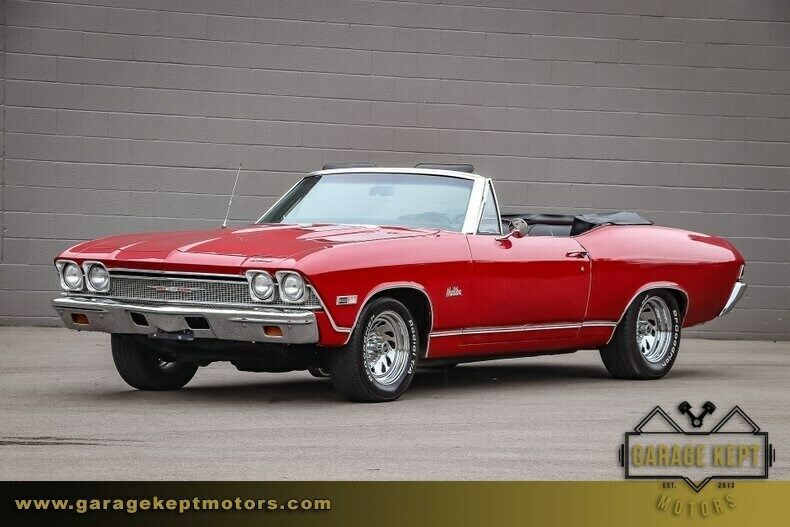 1968 Red Chevrolet Malibu Convertible