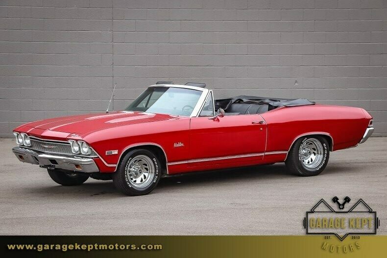 1968 Red Chevrolet Malibu Convertible