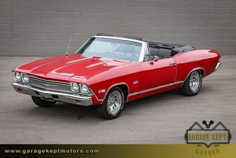 1968 Red Chevrolet Malibu Convertible