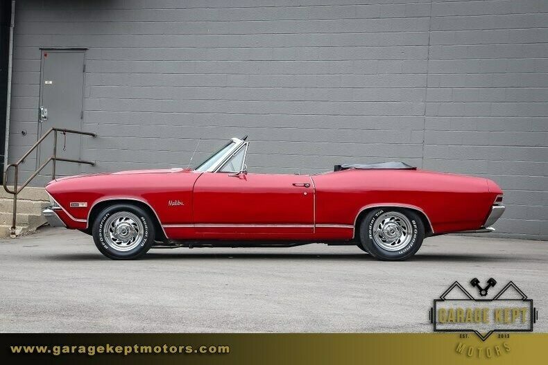 1968 Red Chevrolet Malibu Convertible