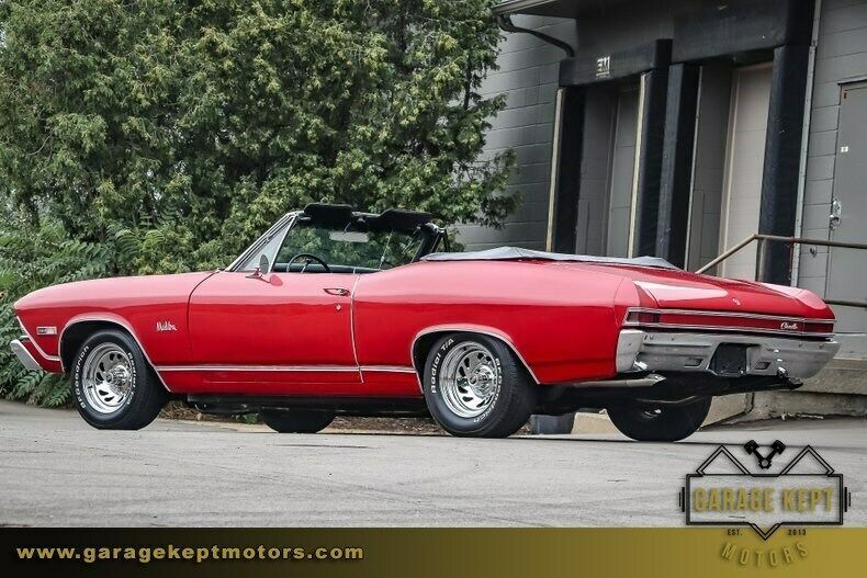 1968 Red Chevrolet Malibu Convertible