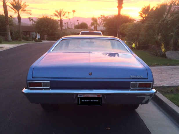 1968 baby blue fade Chevrolet Nova