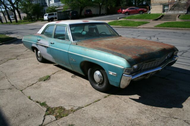 1968 Blue/White Chevrolet Bel Air Sedan