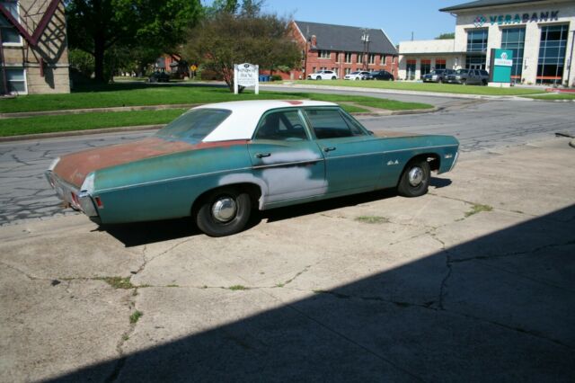 1968 Blue/White Chevrolet Bel Air Sedan