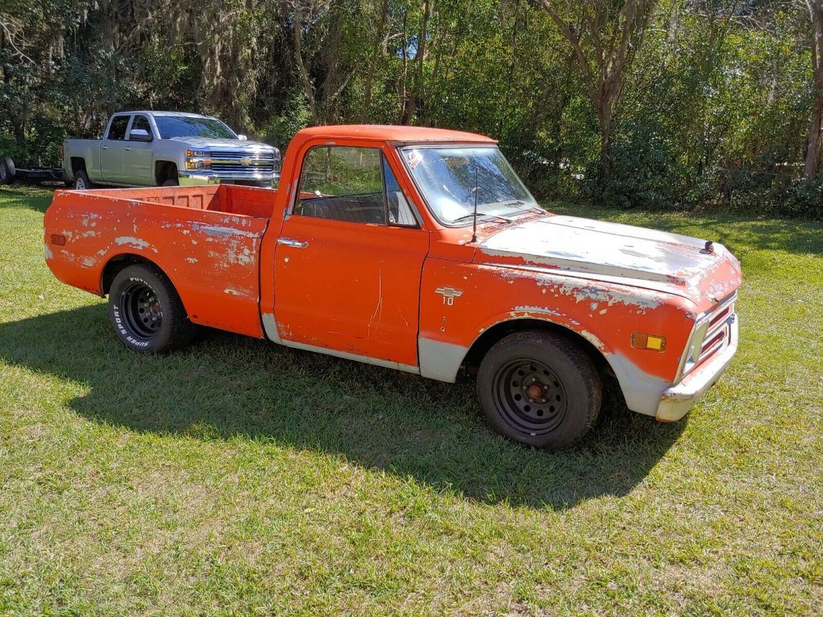 1968 Orange Chevrolet C-10 Standard Cab Pickup