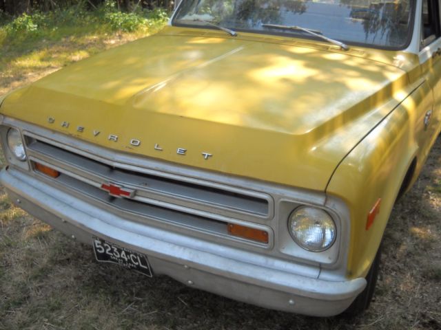 1968 yellow/white Chevrolet C-10
