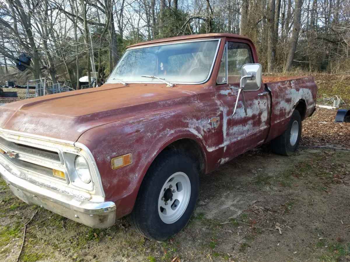 1968 Burgundy Chevrolet C-10 Short Bed