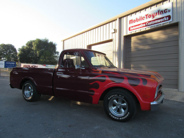 19680000 Maroon Chevrolet C-10 Crew Cab Pickup