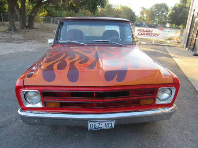 19680000 Maroon Chevrolet C-10 Crew Cab Pickup