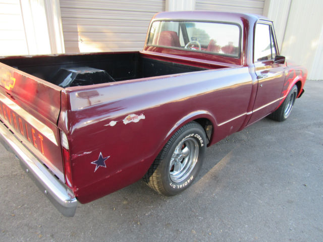 19680000 Maroon Chevrolet C-10 Crew Cab Pickup