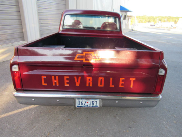 19680000 Maroon Chevrolet C-10 Crew Cab Pickup