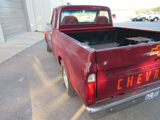 19680000 Maroon Chevrolet C-10 Crew Cab Pickup