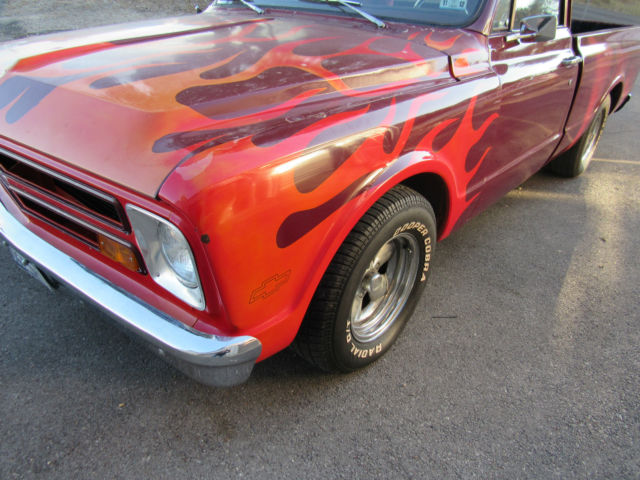 19680000 Maroon Chevrolet C-10 Crew Cab Pickup