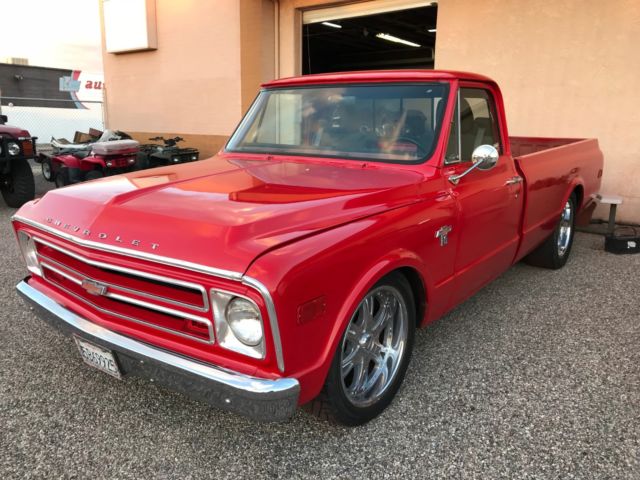 1968 Red Chevrolet C-10 truck long standard bed