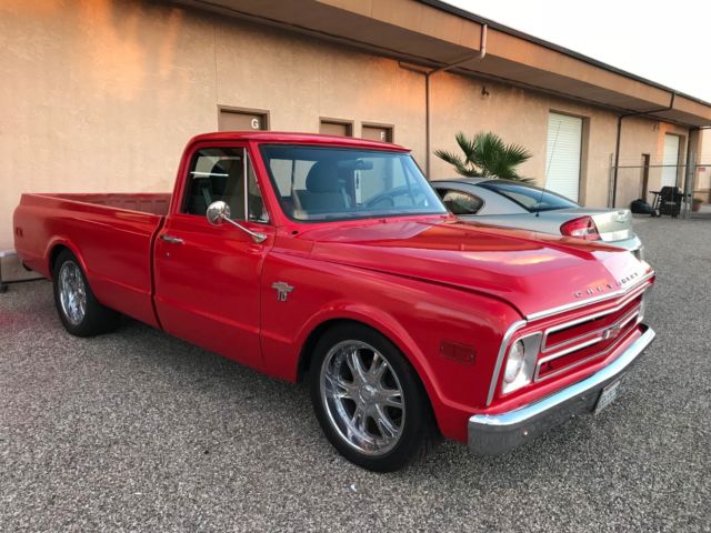1968 Red Chevrolet C-10 truck long standard bed