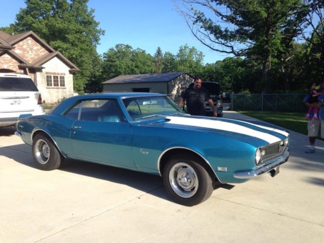 1968 Blue Chevrolet Camaro