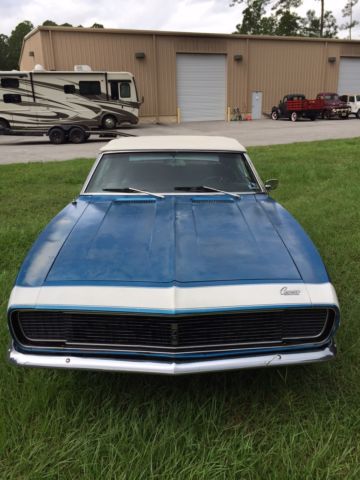 1968 Blue Chevrolet Camaro Convertible