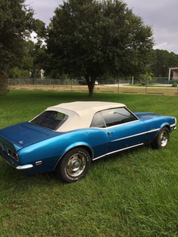 1968 Blue Chevrolet Camaro Convertible