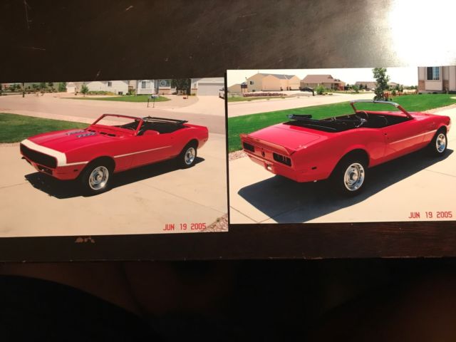 1968 Red Chevrolet Camaro Convertible