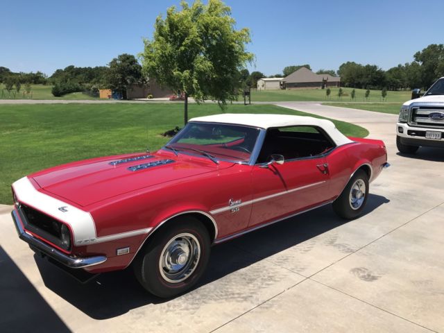 1968 Red Chevrolet Camaro Convertible