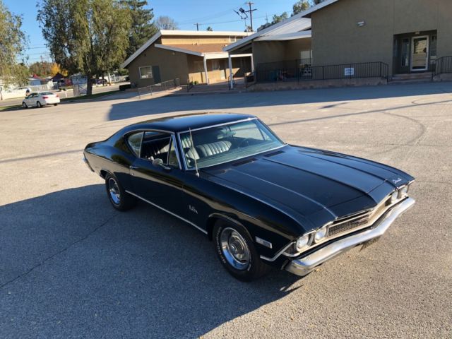 1968 black Chevrolet Chevelle Coupe