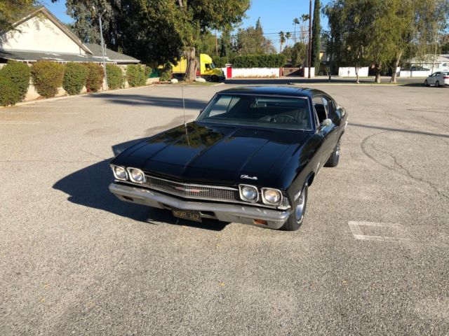 1968 black Chevrolet Chevelle Coupe