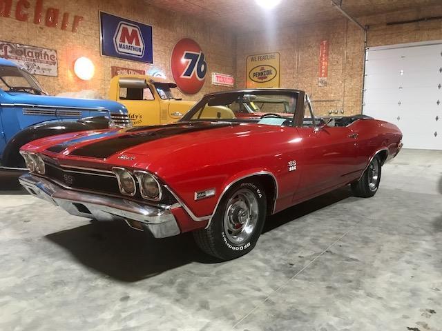 1968 Red Chevrolet Chevelle convertible