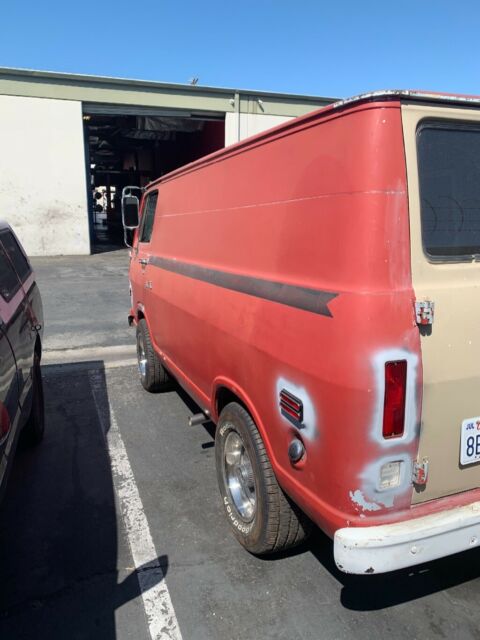 1968 Red with gray primer Chevrolet G10 Van Standard Passenger Van