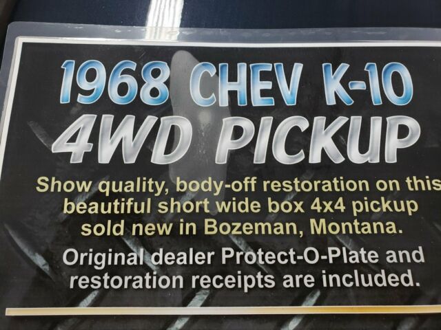 1968 Blue Chevrolet C-10 Standard Cab Pickup