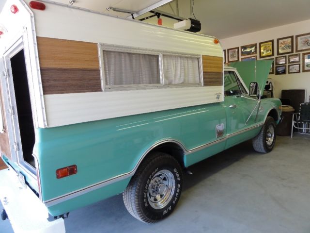 1968 Chevy Pale Green Chevrolet C/K Pickup 3500 Pick-up w/Cab, Bed & Topper