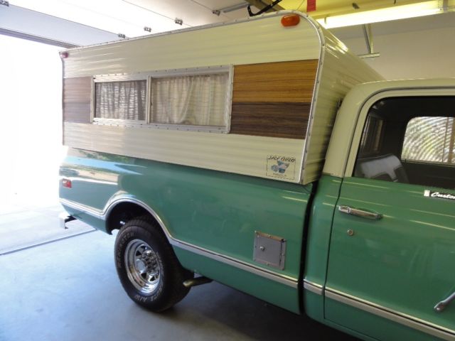 1968 Chevy Pale Green Chevrolet C/K Pickup 3500 Pick-up w/Cab, Bed & Topper