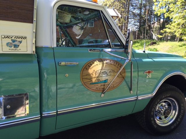 1968 Chevy Pale Green Chevrolet C/K Pickup 3500 Pick-up w/Cab, Bed & Topper