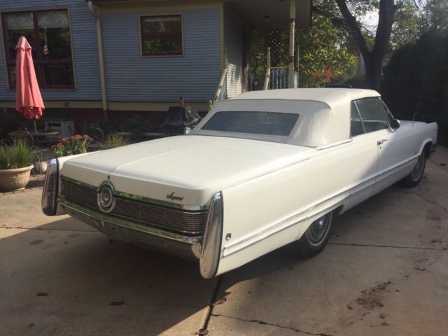 1968 White Chrysler Imperial Convertible