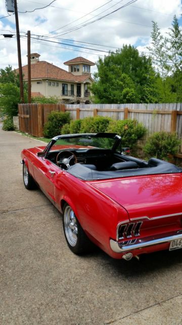 1968 Red Ford Mustang Convertible