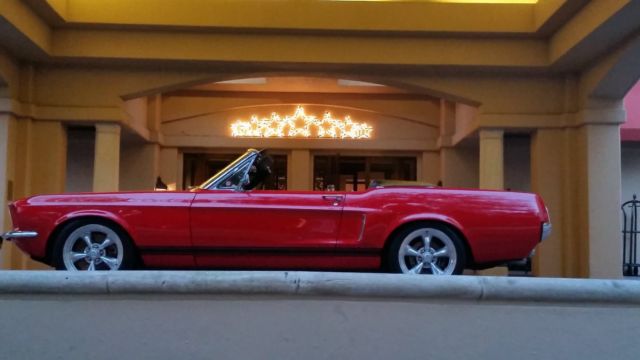 1968 Red Ford Mustang Convertible