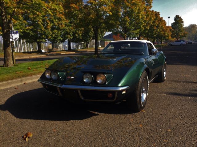1968 Green Chevrolet Corvette Convertible