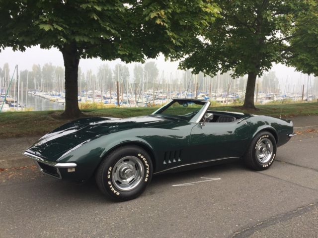1968 Green Chevrolet Corvette Convertible