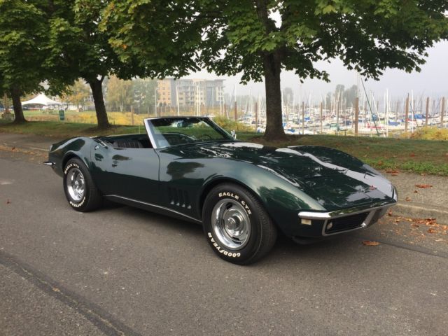 1968 Green Chevrolet Corvette Convertible