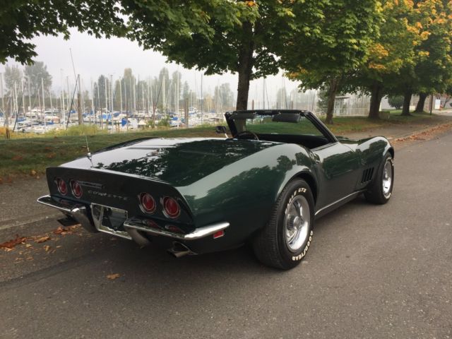 1968 Green Chevrolet Corvette Convertible