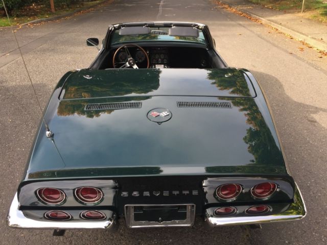1968 Green Chevrolet Corvette Convertible