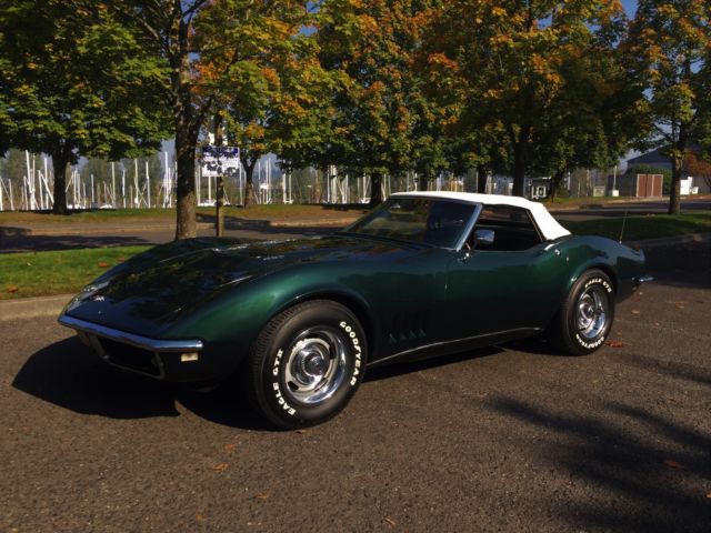 1968 Green Chevrolet Corvette Convertible