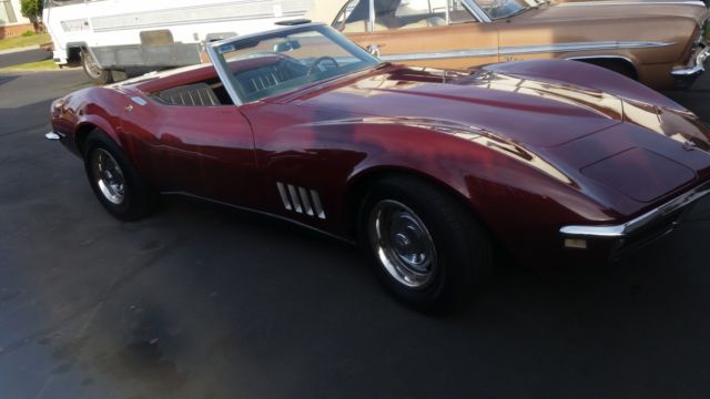 1968 Burgundy Chevrolet Corvette Automatic