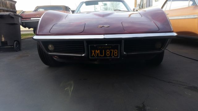 1968 Burgundy Chevrolet Corvette Automatic