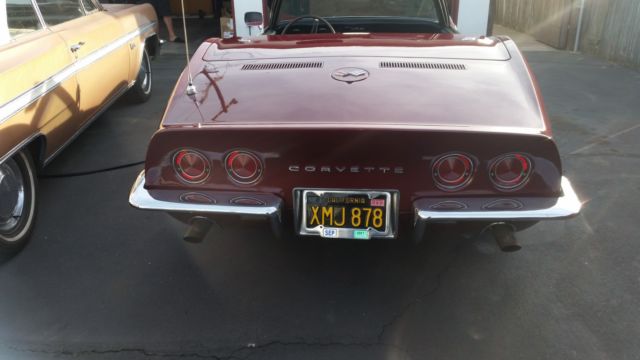 1968 Burgundy Chevrolet Corvette Automatic