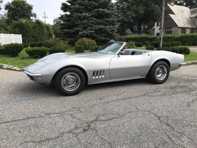 1968 Silver Chevrolet Corvette Convertible
