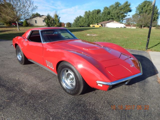1968 Red Chevrolet Corvette Convertible