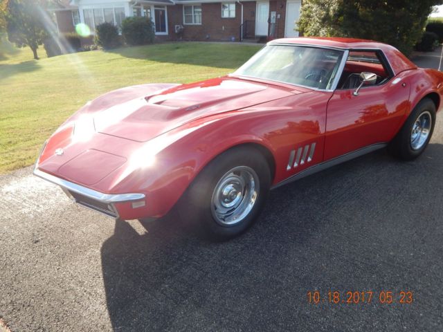 1968 Red Chevrolet Corvette Convertible