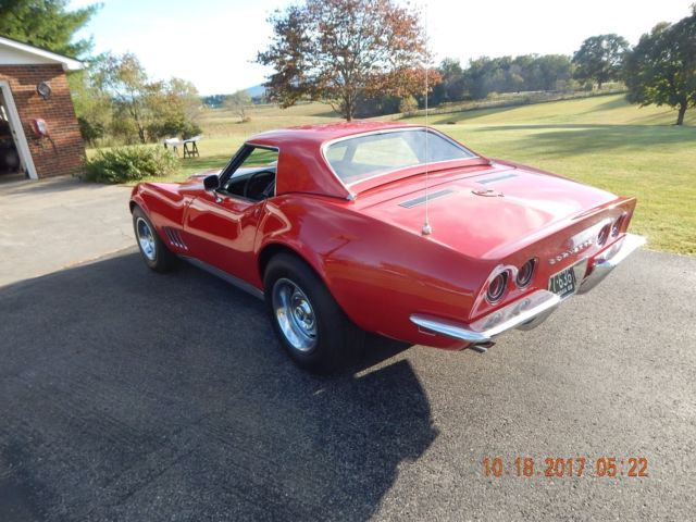 1968 Red Chevrolet Corvette Convertible